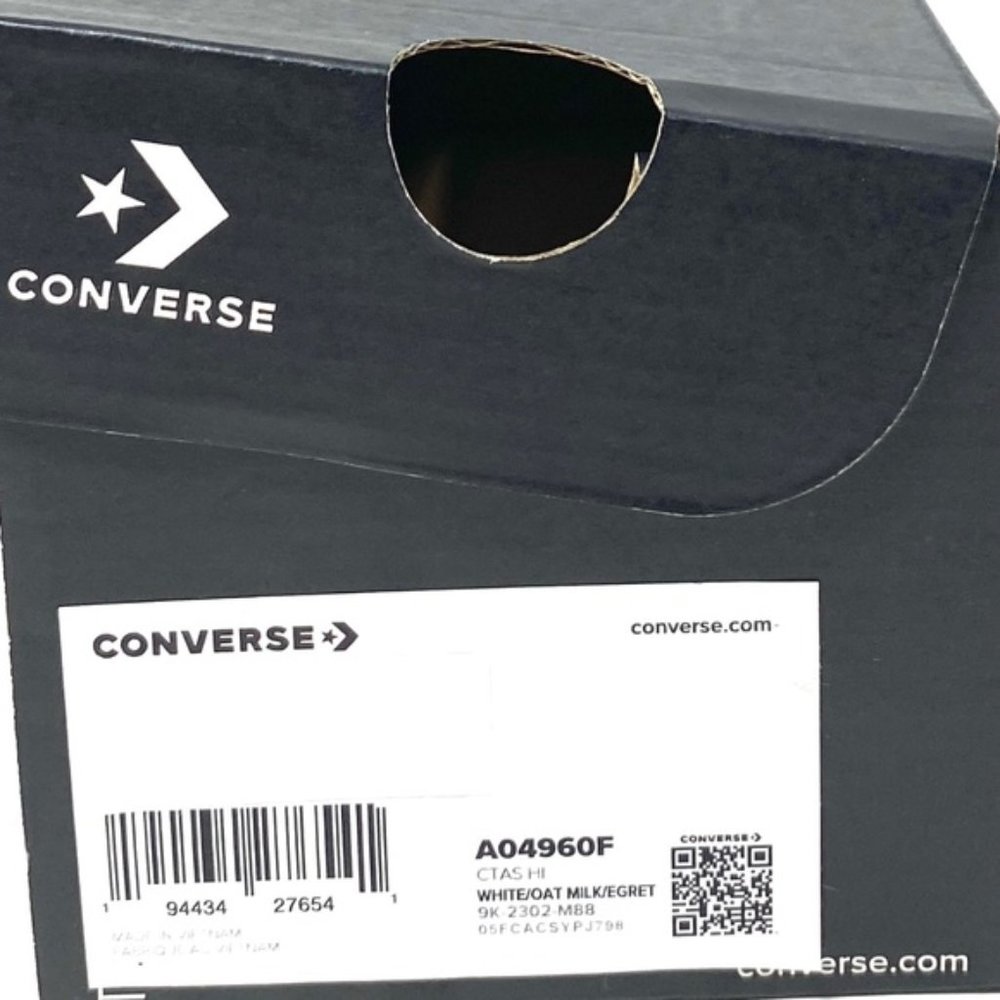 Converse Chuck Taylor High Top Shoes For Men White Oat Canvas Sneakers A04960F - Picture 10 of 10